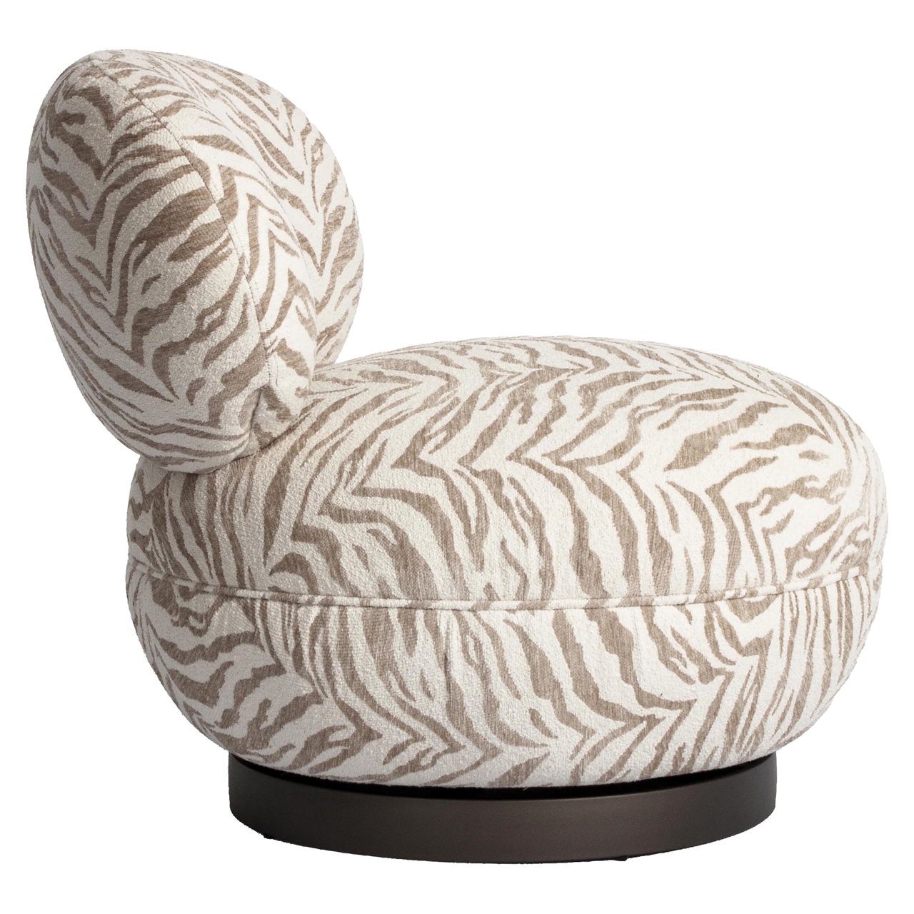 Lounge chair Jace beige tiger swivel