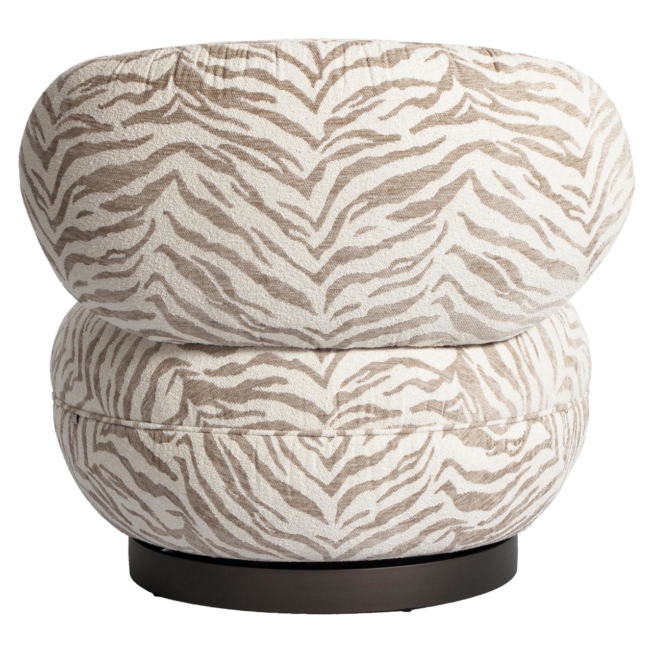 Lounge chair Jace beige tiger swivel