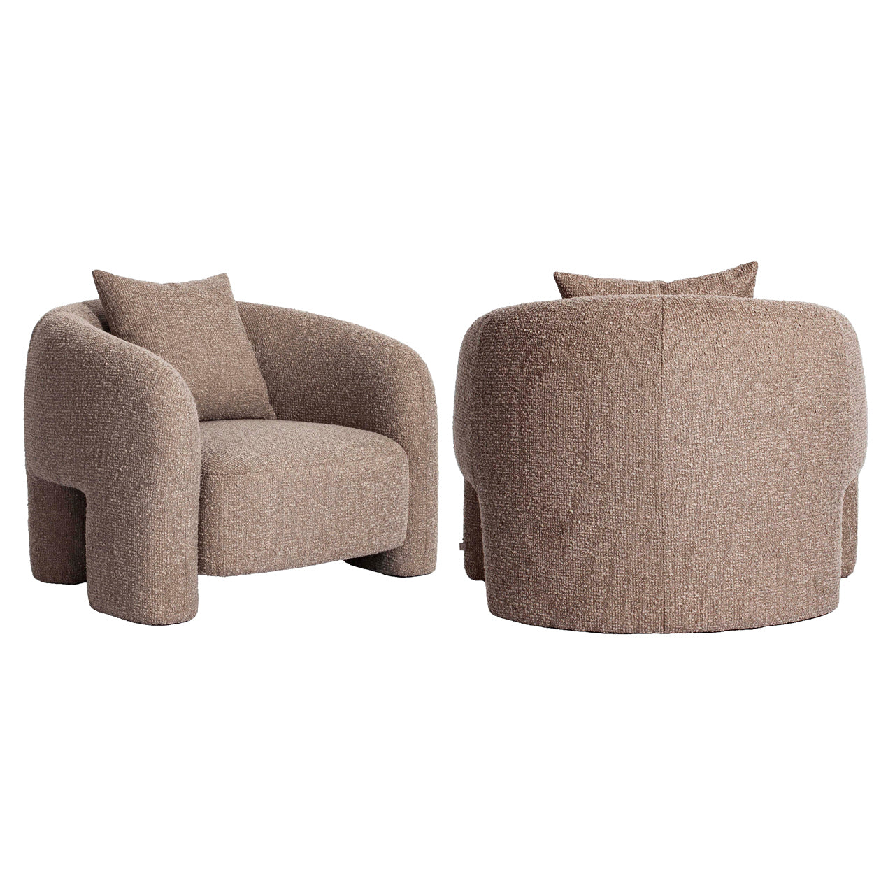Lounge chair Tuscany mocca chunky