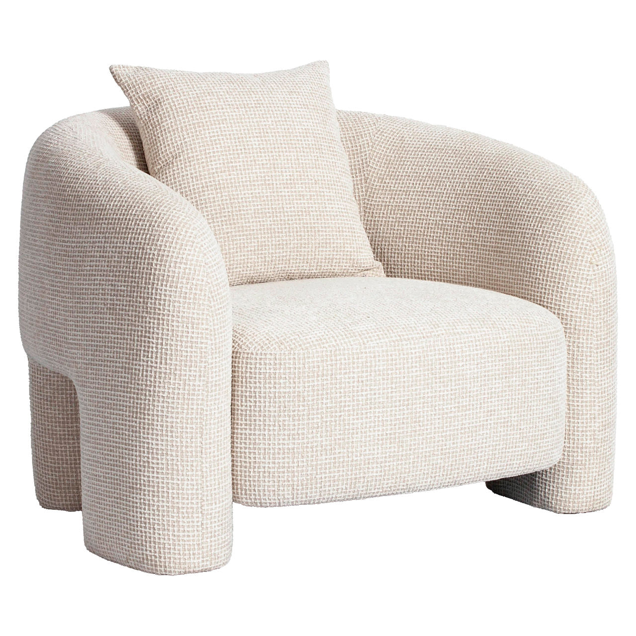 Lounge chair Tuscany beige blockweave