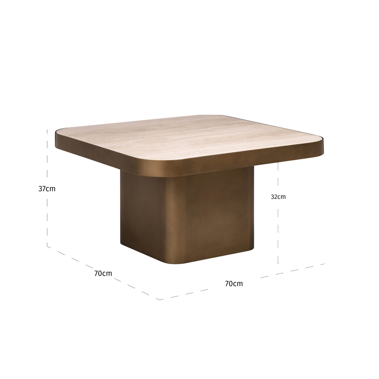 Coffee table Claridge beige 70x70 (cumulus)