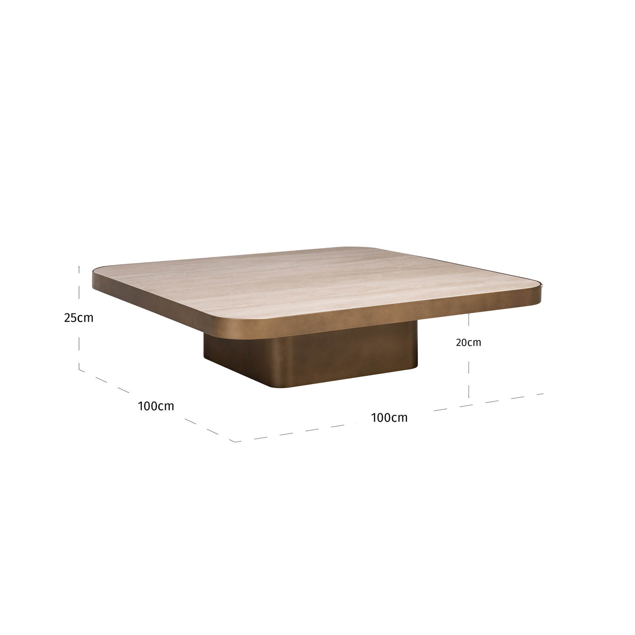 Coffee table Claridge beige 100x100 (cumulus)