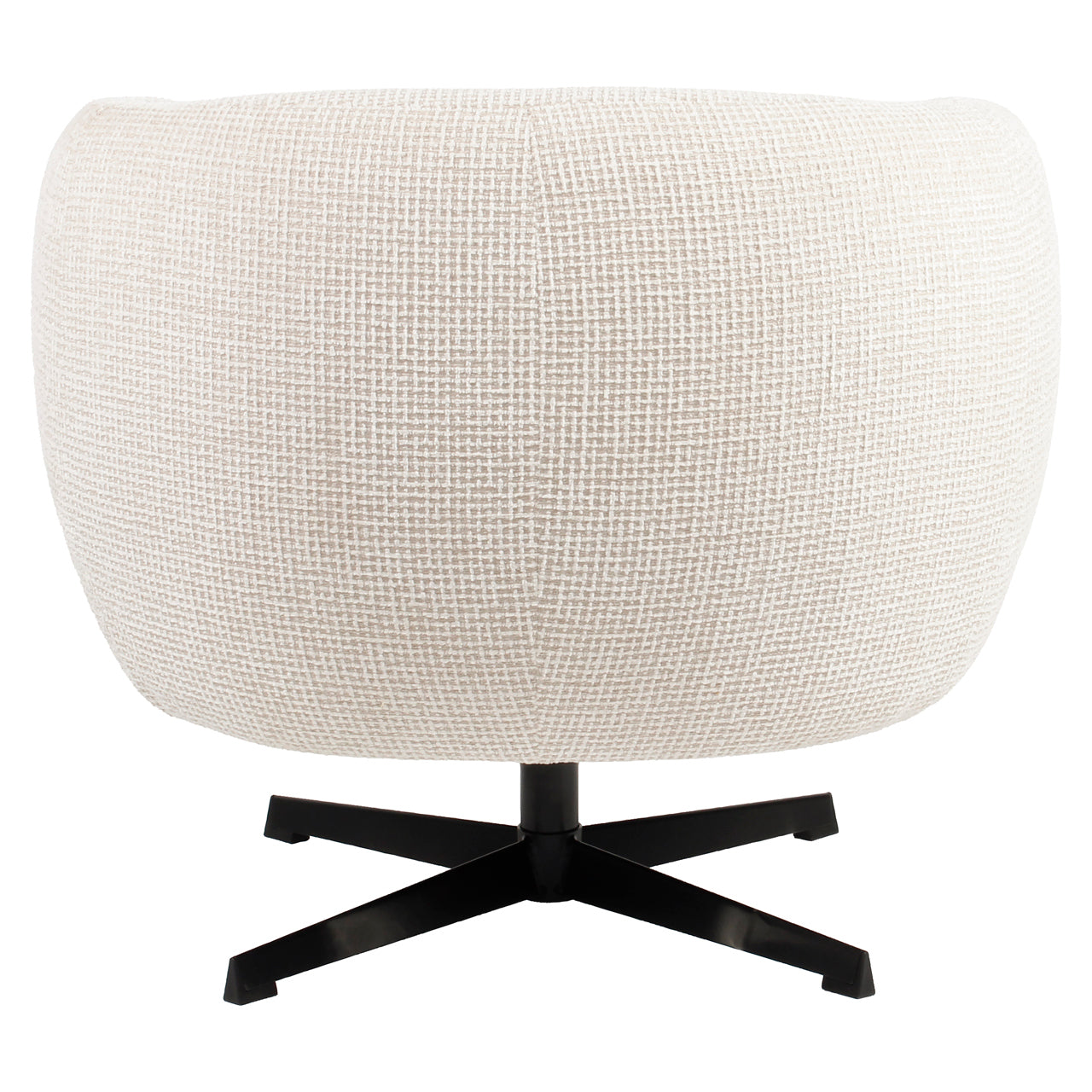 Lounge chair Estelle beige blockweave swivel