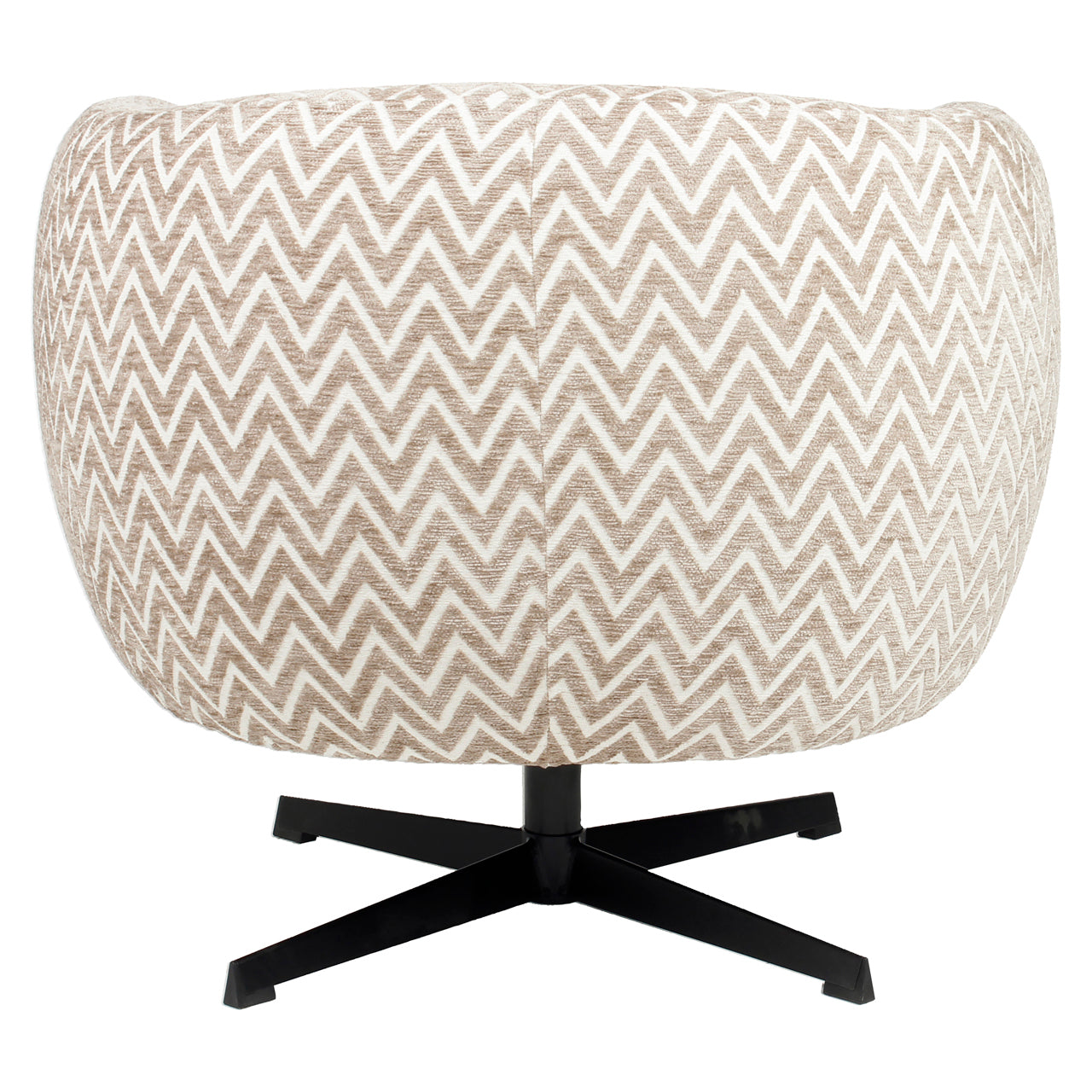 Lounge chair Estelle sand chevron swivel