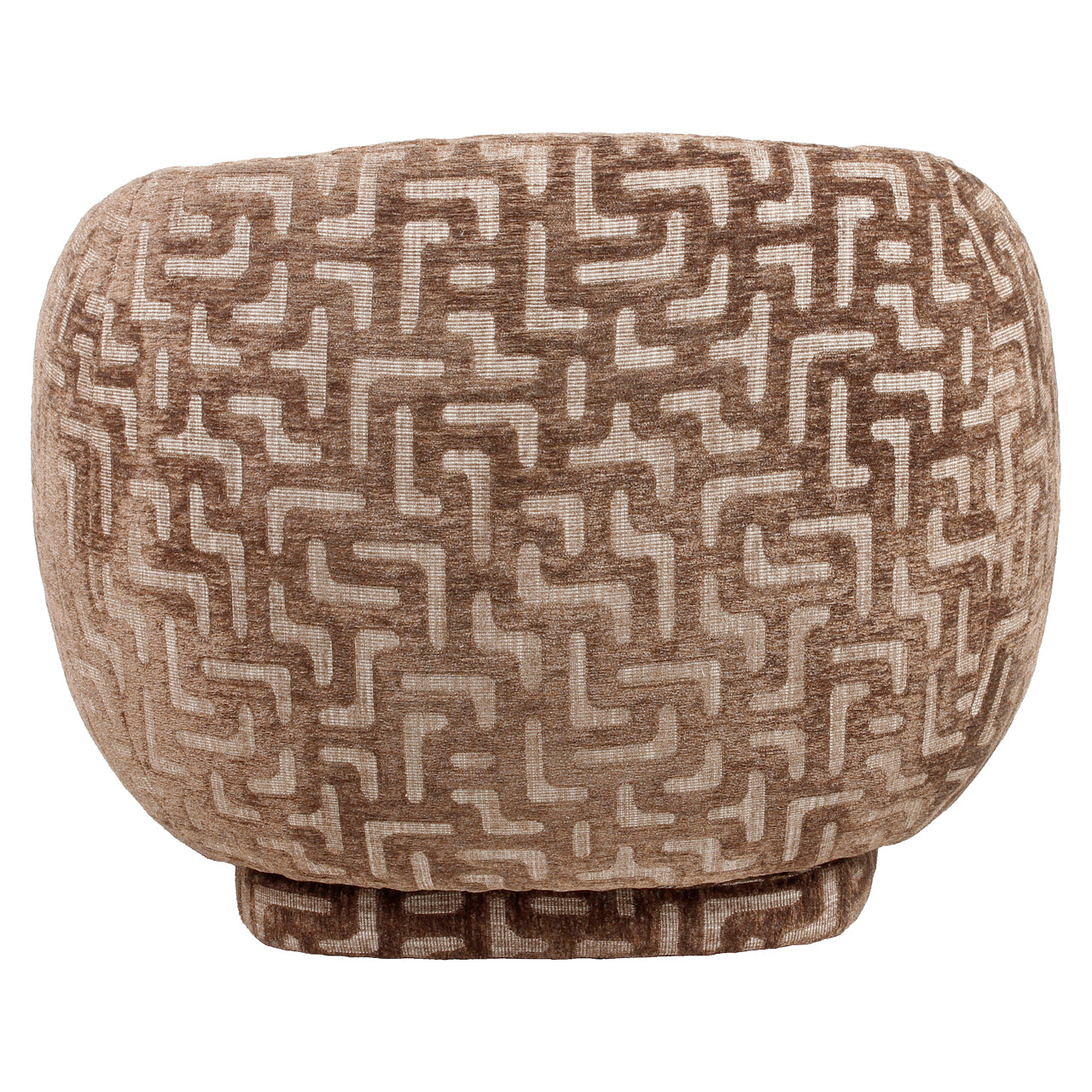 Lounge chair Negreslo brown labyrinth swivel