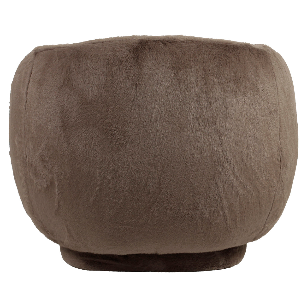 Lounge chair Negreslo brown fluffy swivel