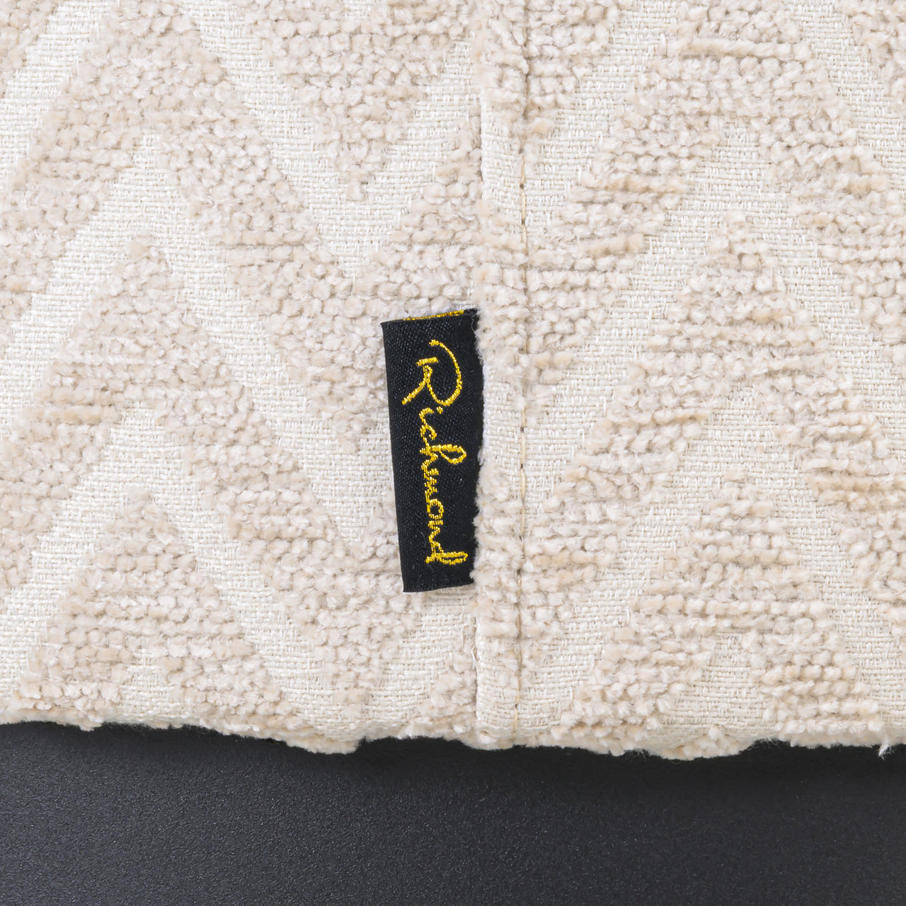 Pouffe & Footstool Lexie beige chevron  45Ø