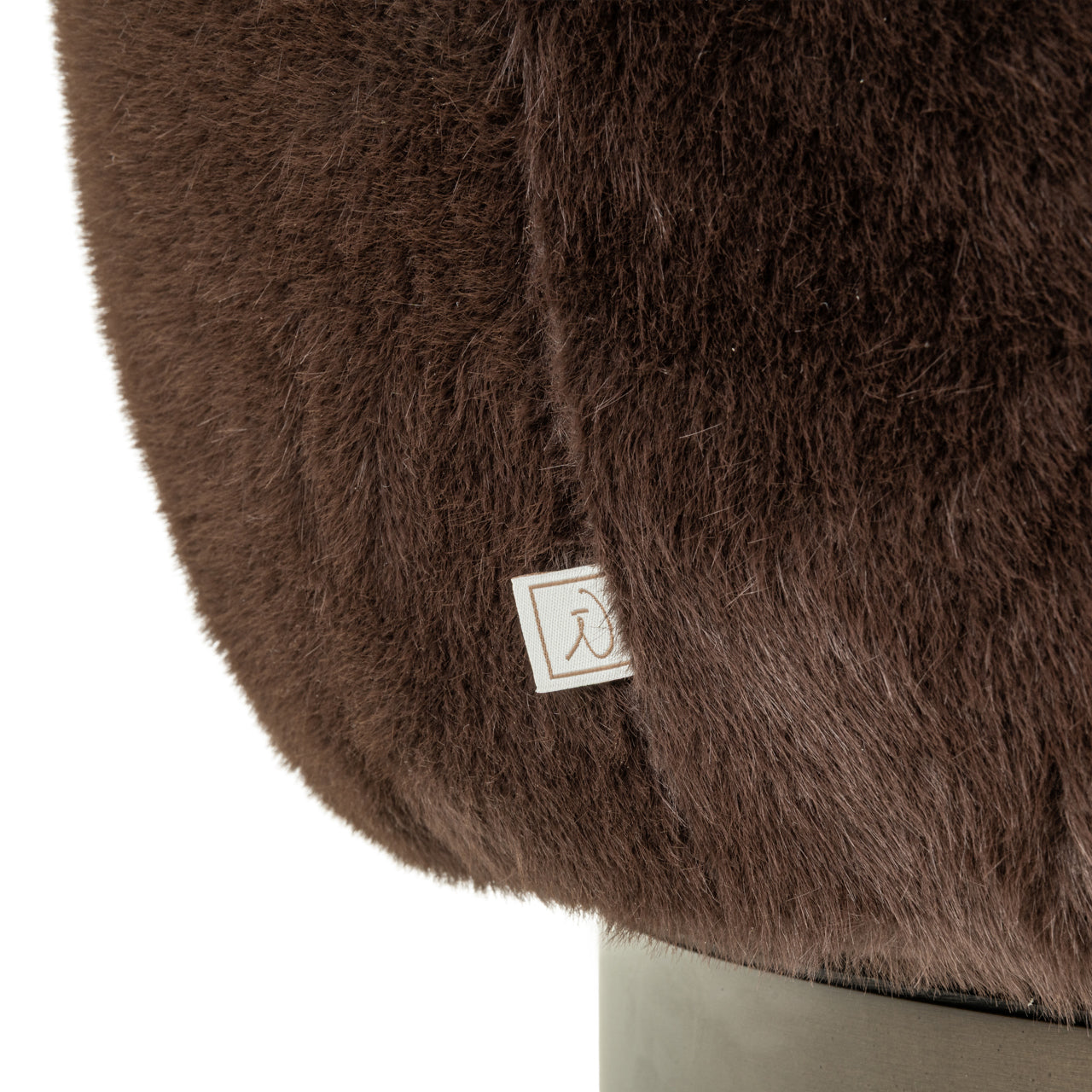 Lounge chair Colmar chocolat fluffy swivel