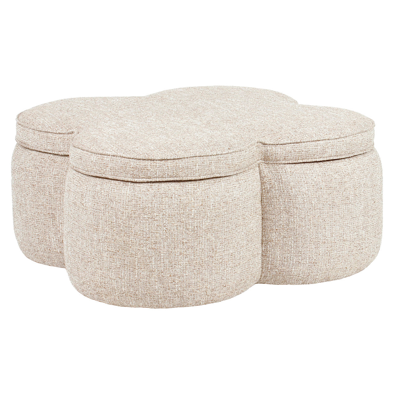 Pouffe & Footstool Corbeau sand tweed