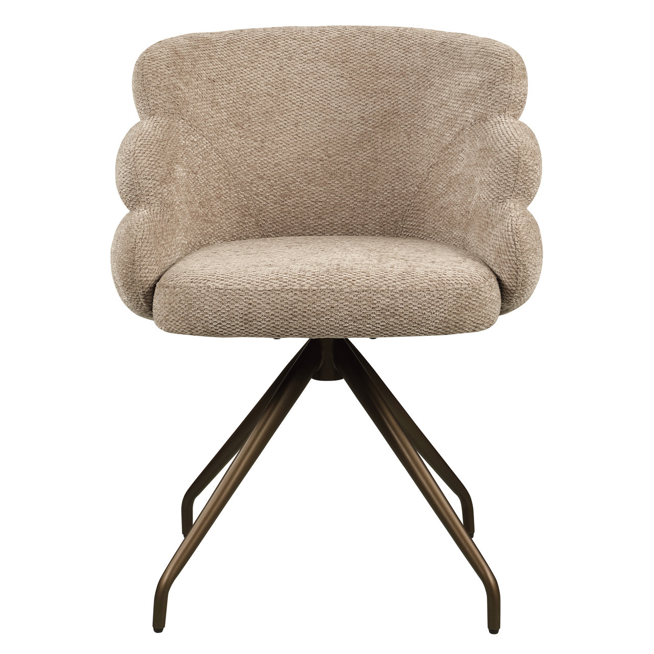 Dining chair Kayla mocca boldweave swivel