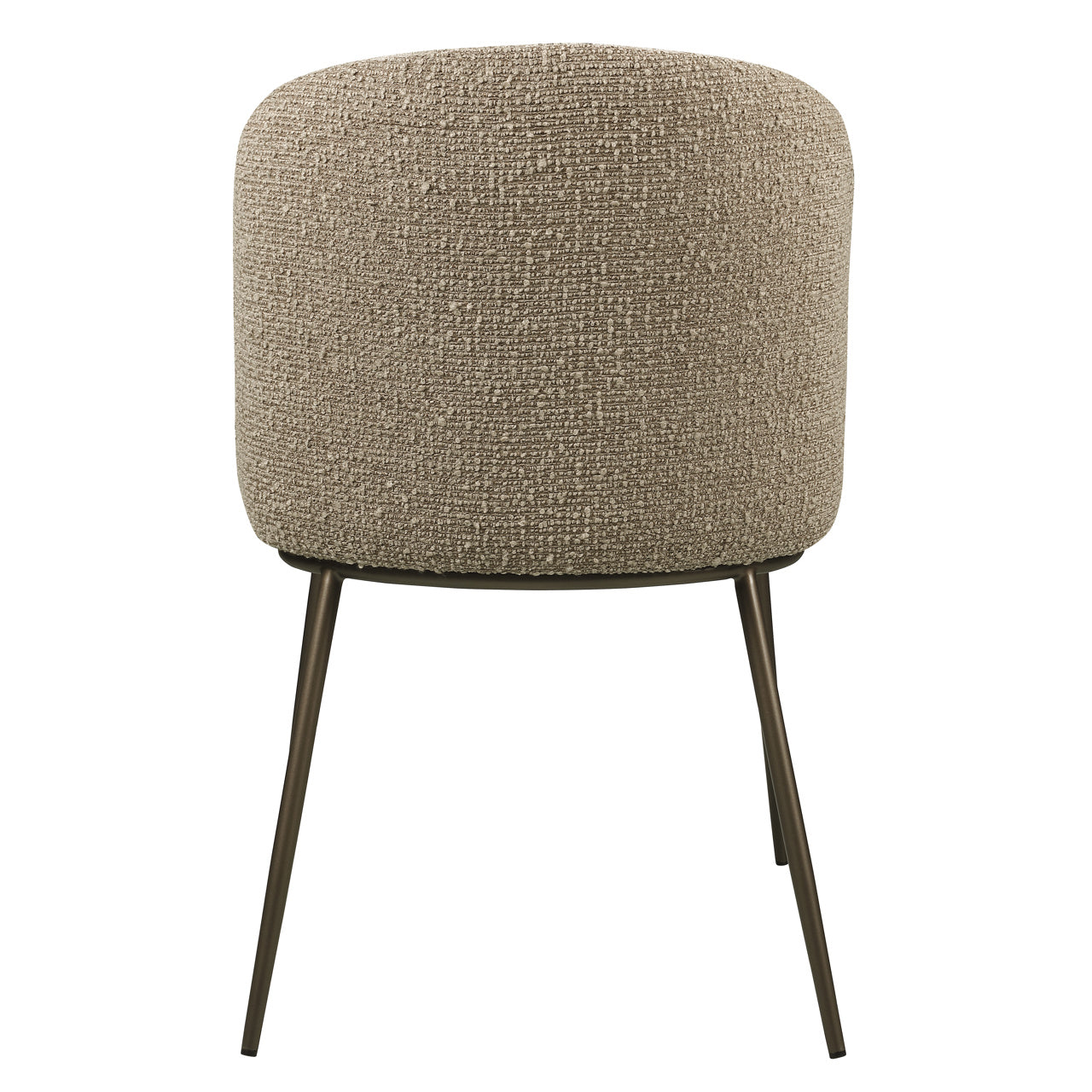 Dining chair Elvi mocca chunky fire retardant (Set of 2)