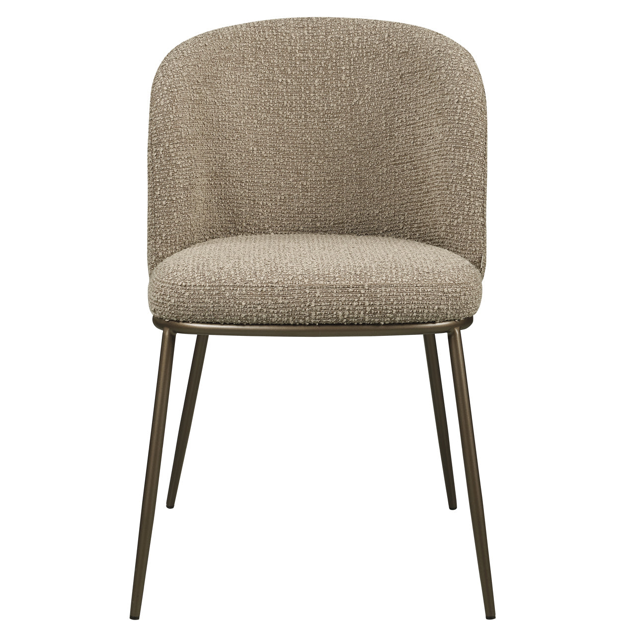 Dining chair Elvi mocca chunky fire retardant (Set of 2)