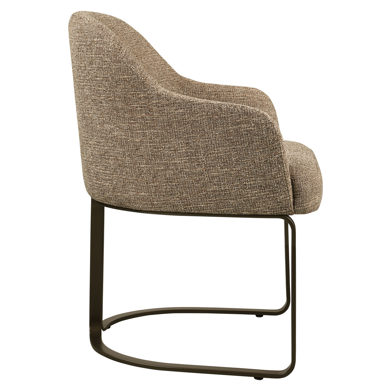 Dining chair Hadley brown tweed fire retardant