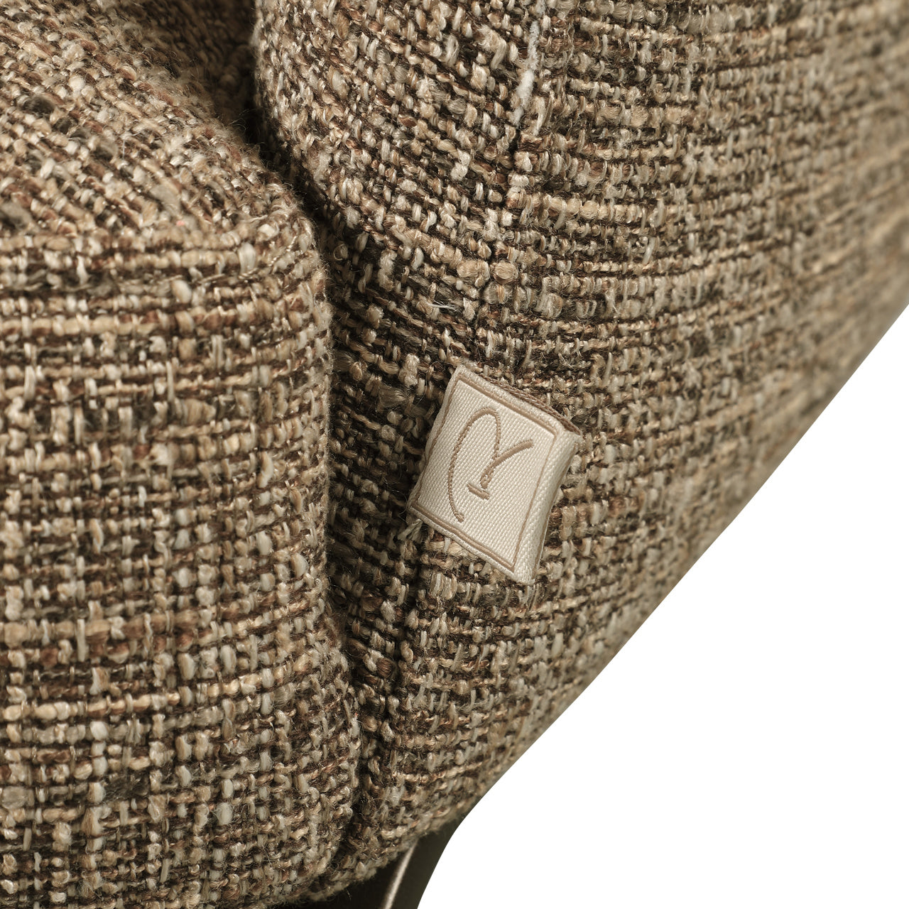 Dining chair Hadley brown tweed fire retardant