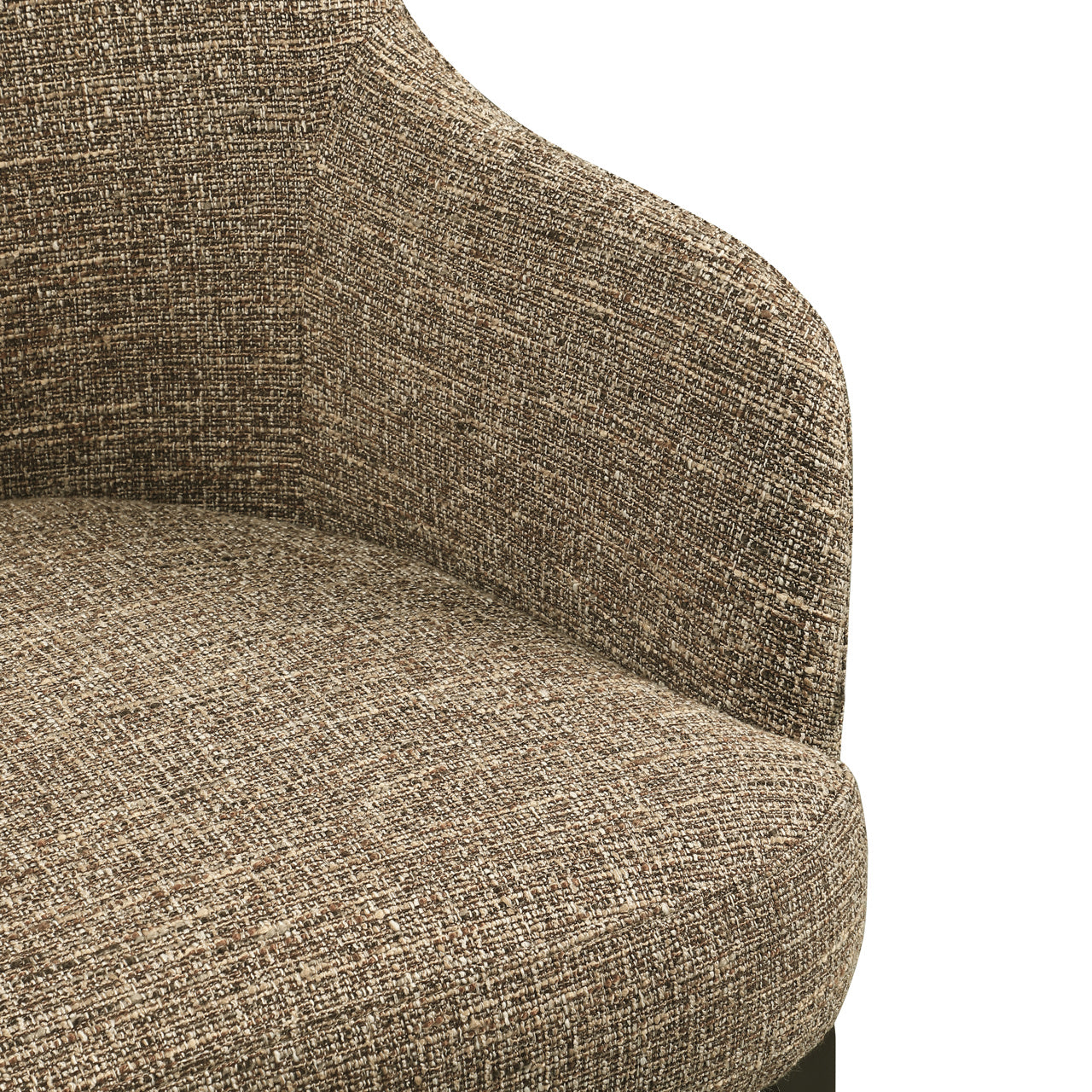 Dining chair Hadley brown tweed fire retardant