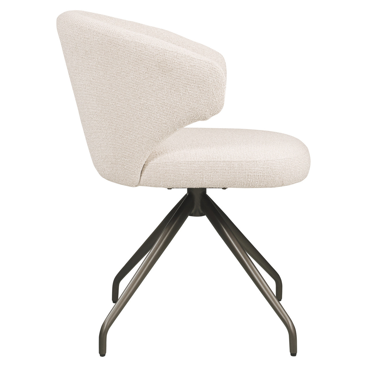Dining chair Milly biscotti swivel