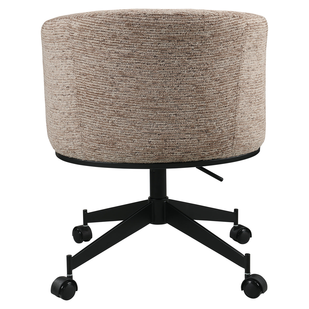 Dining chair Rochenne mocca linear swivel on wheels