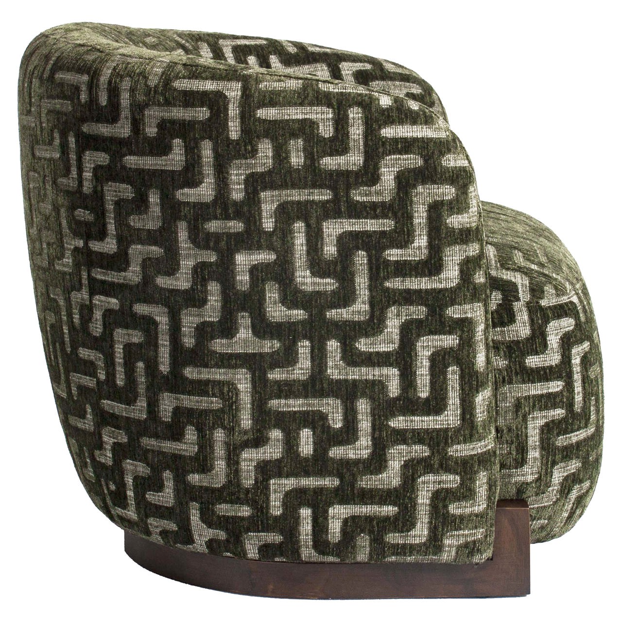 Lounge chair Hannah moss labyrinth fire retardant