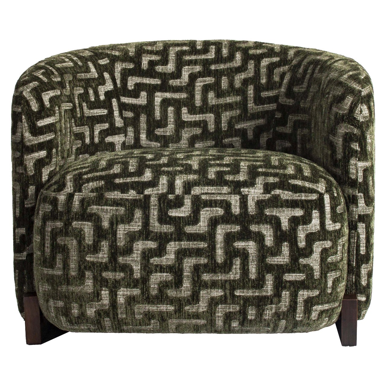 Lounge chair Hannah moss labyrinth fire retardant