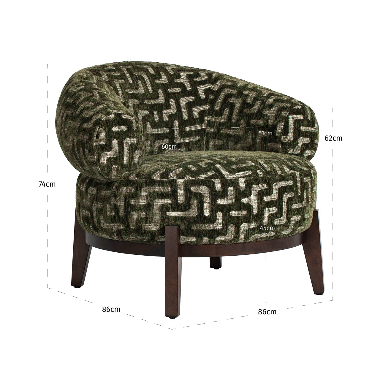 Lounge chair Montana moss labyrinth