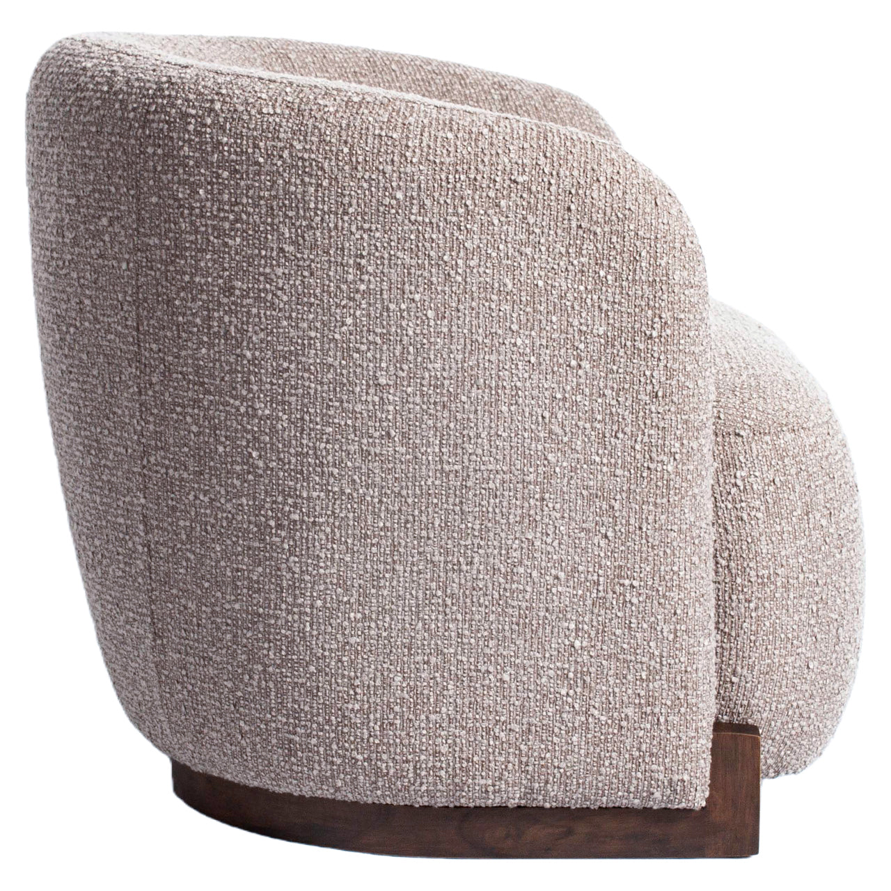 Lounge chair Hannah mocca chunky fire retardant