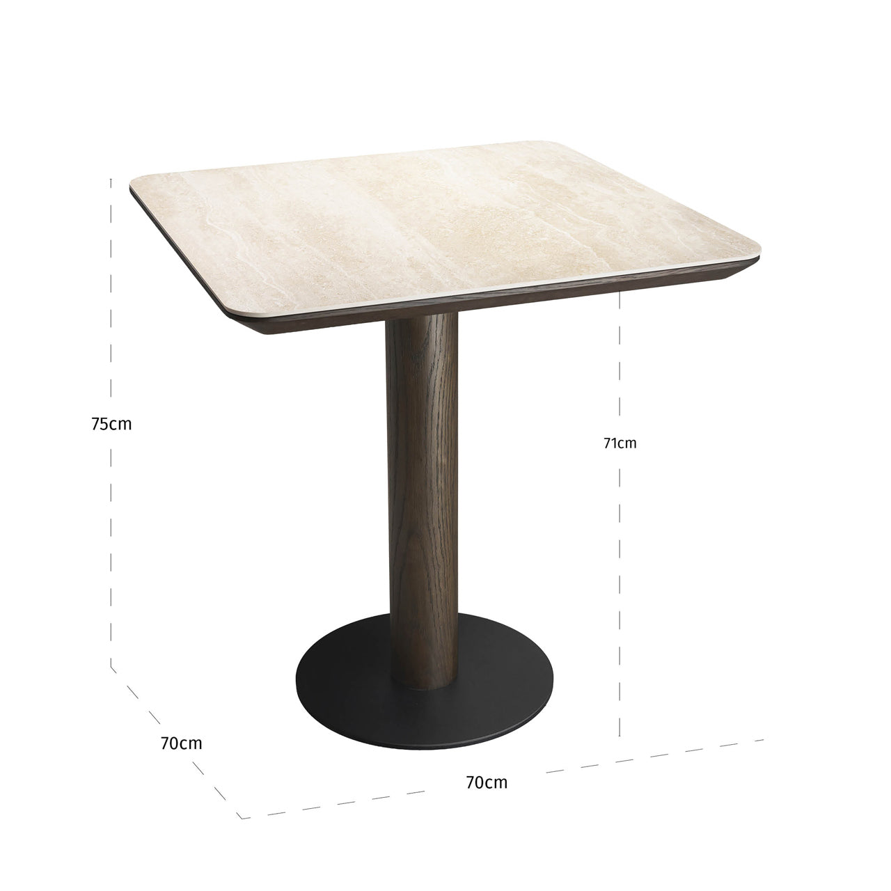 Bistro table Ritz brown