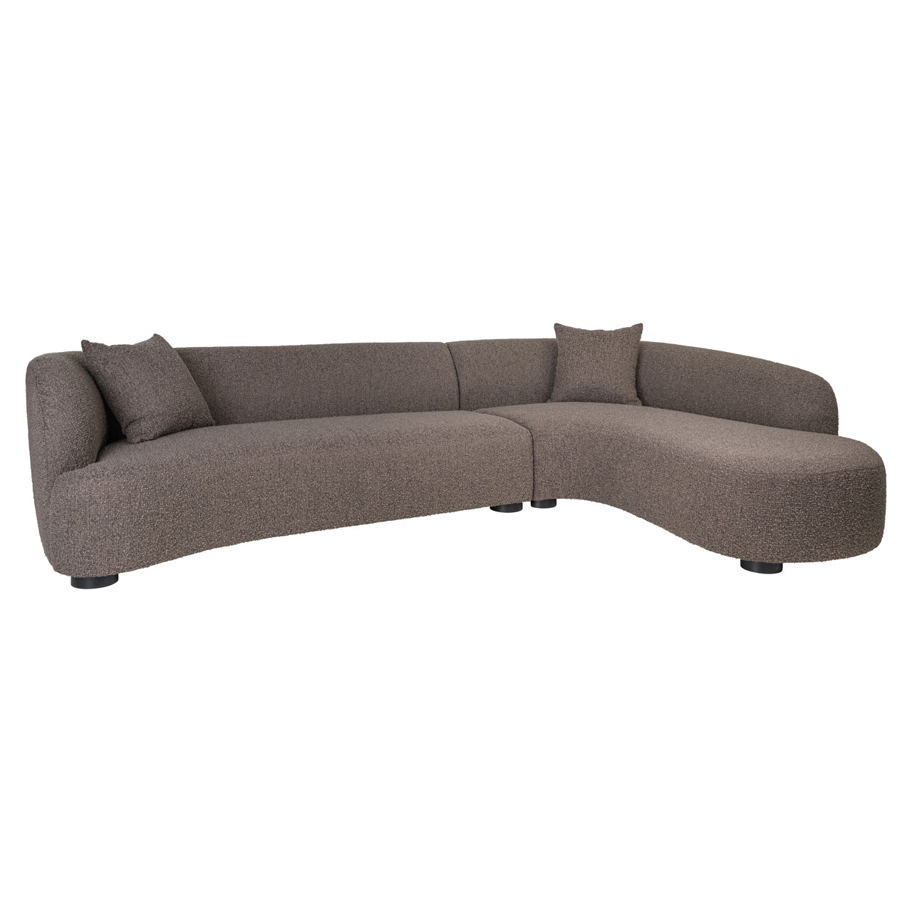 Sofa Pandora brown chunky lounge right