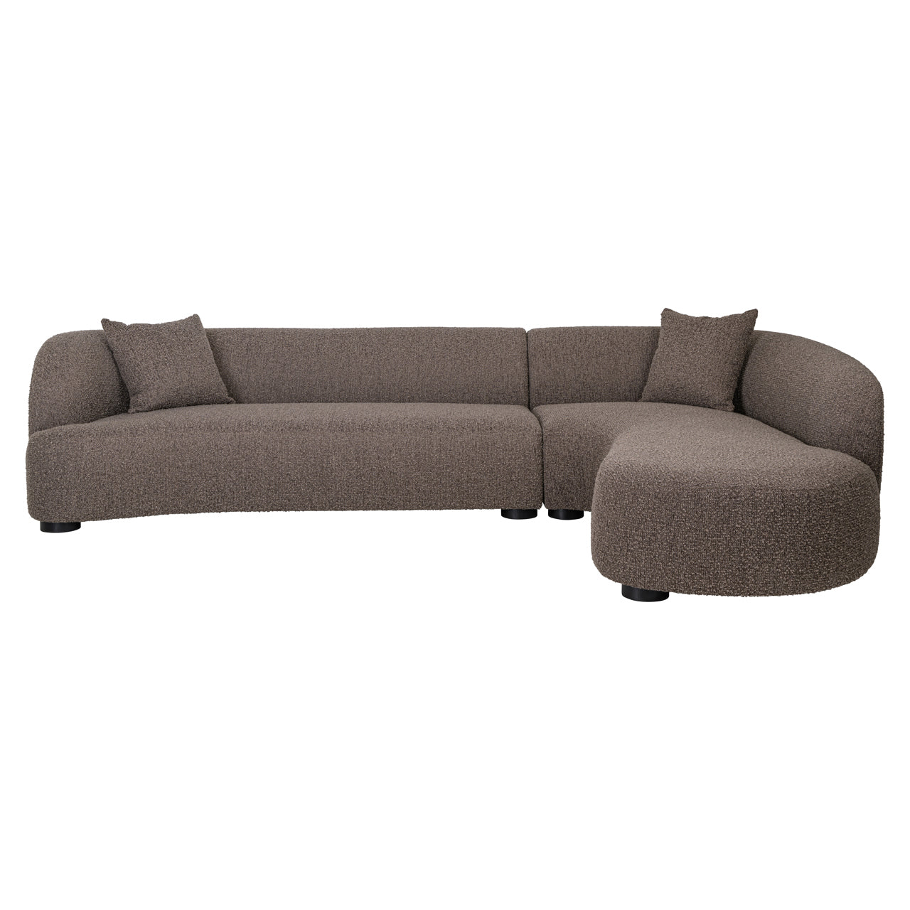 Sofa Pandora brown chunky lounge right