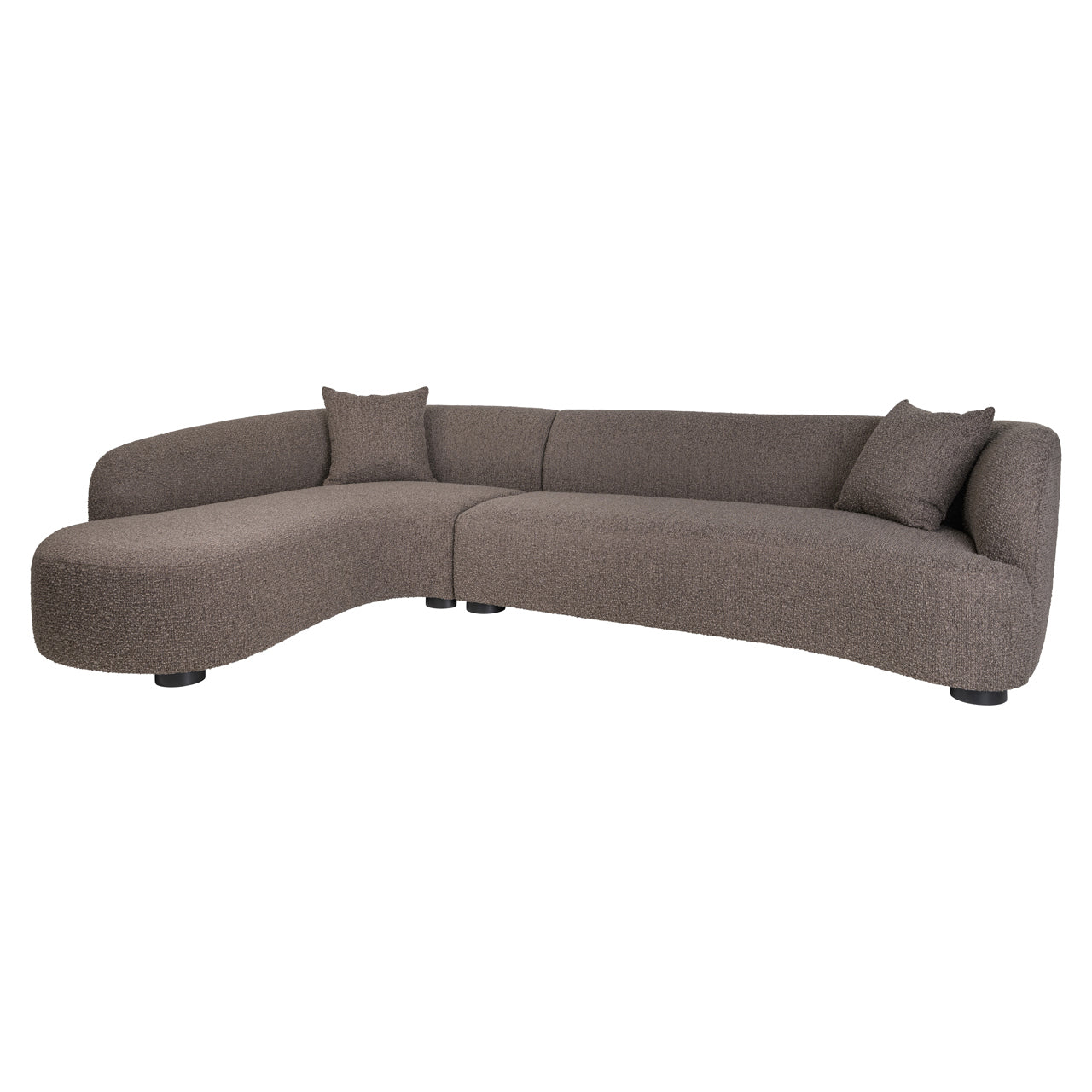 Sofa Pandora brown chunky lounge left