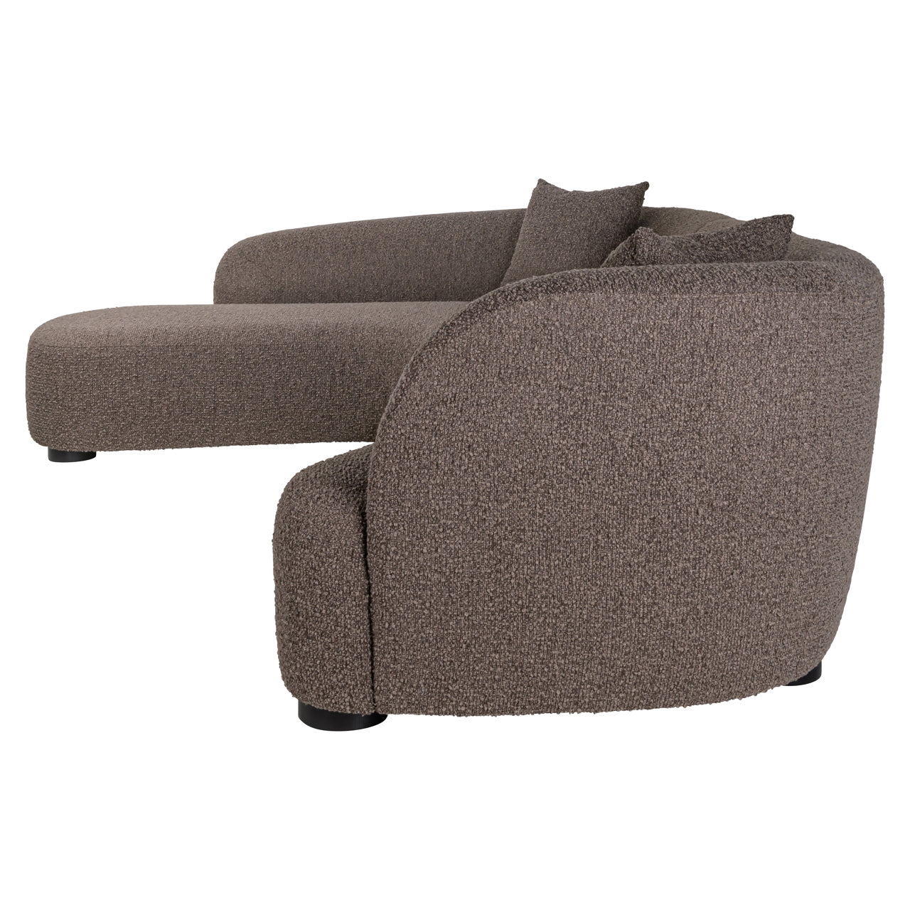 Sofa Pandora brown chunky lounge left