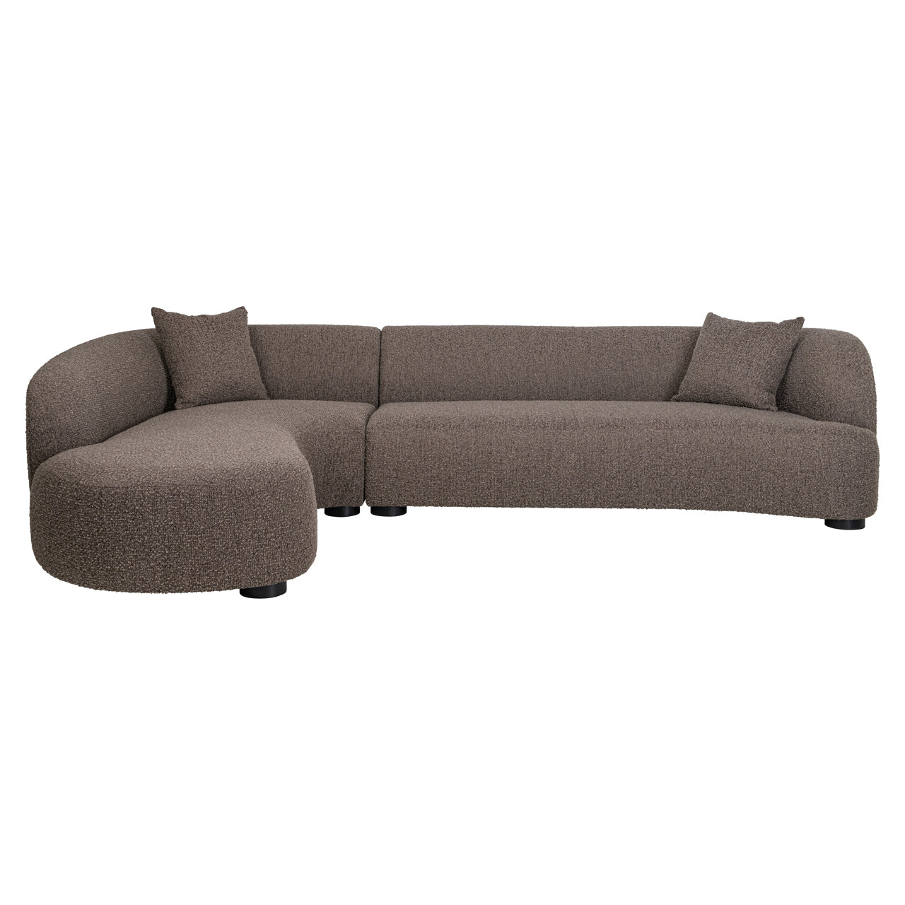 Sofa Pandora brown chunky lounge left