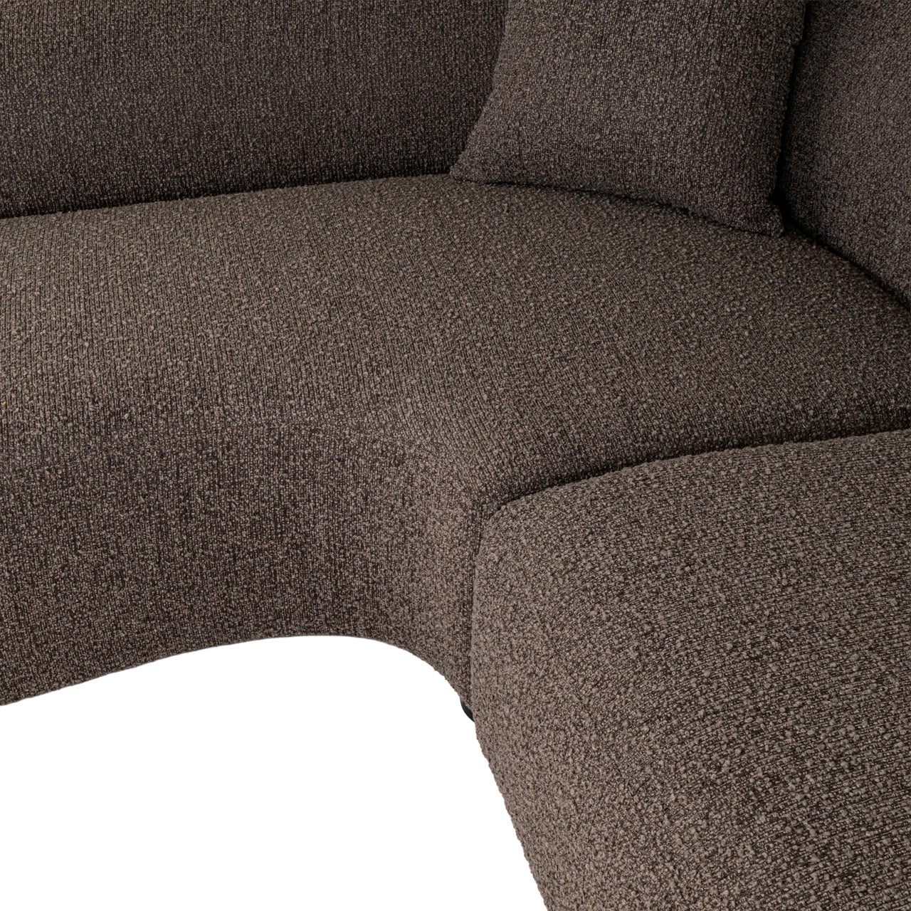Sofa Pandora brown chunky lounge left