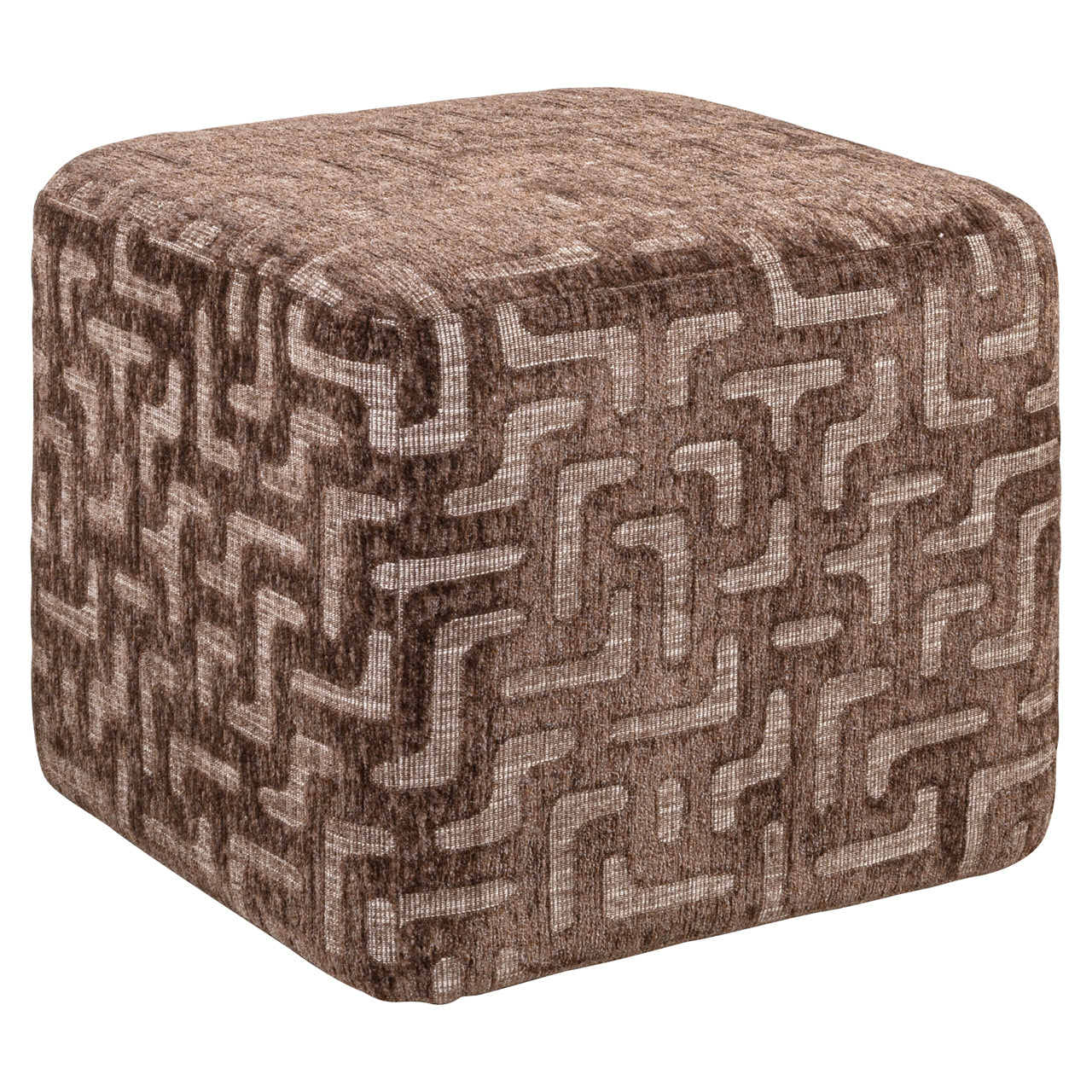 Pouffe & Footstool Ciela brown labyrinth