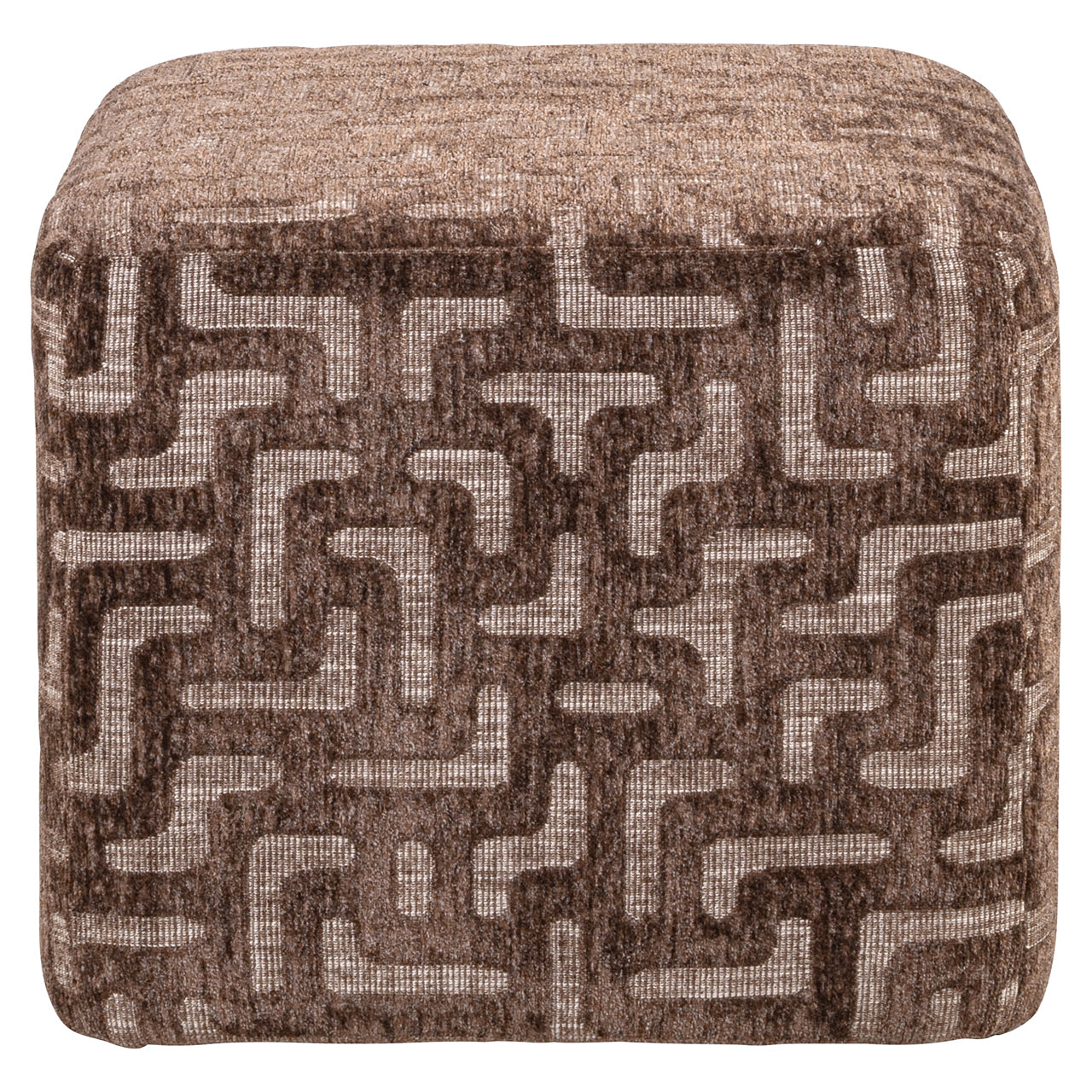 Pouffe & Footstool Ciela brown labyrinth
