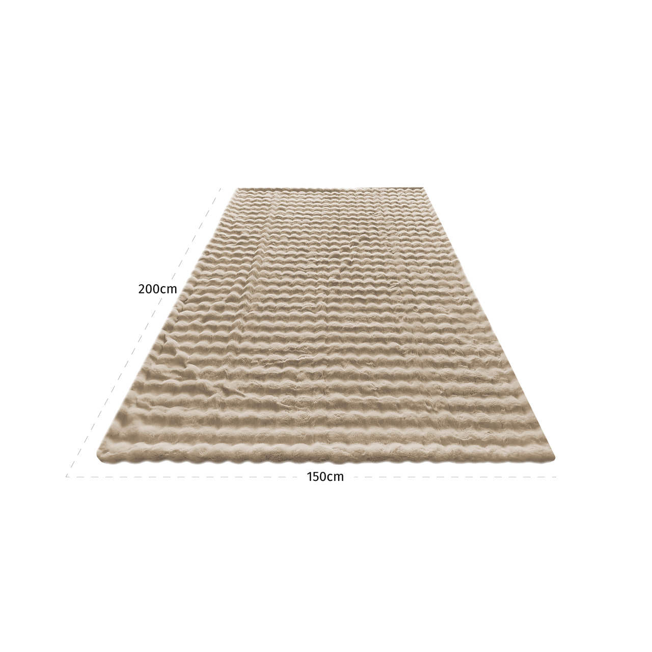 Plaid Nordic Plush beige 150x200