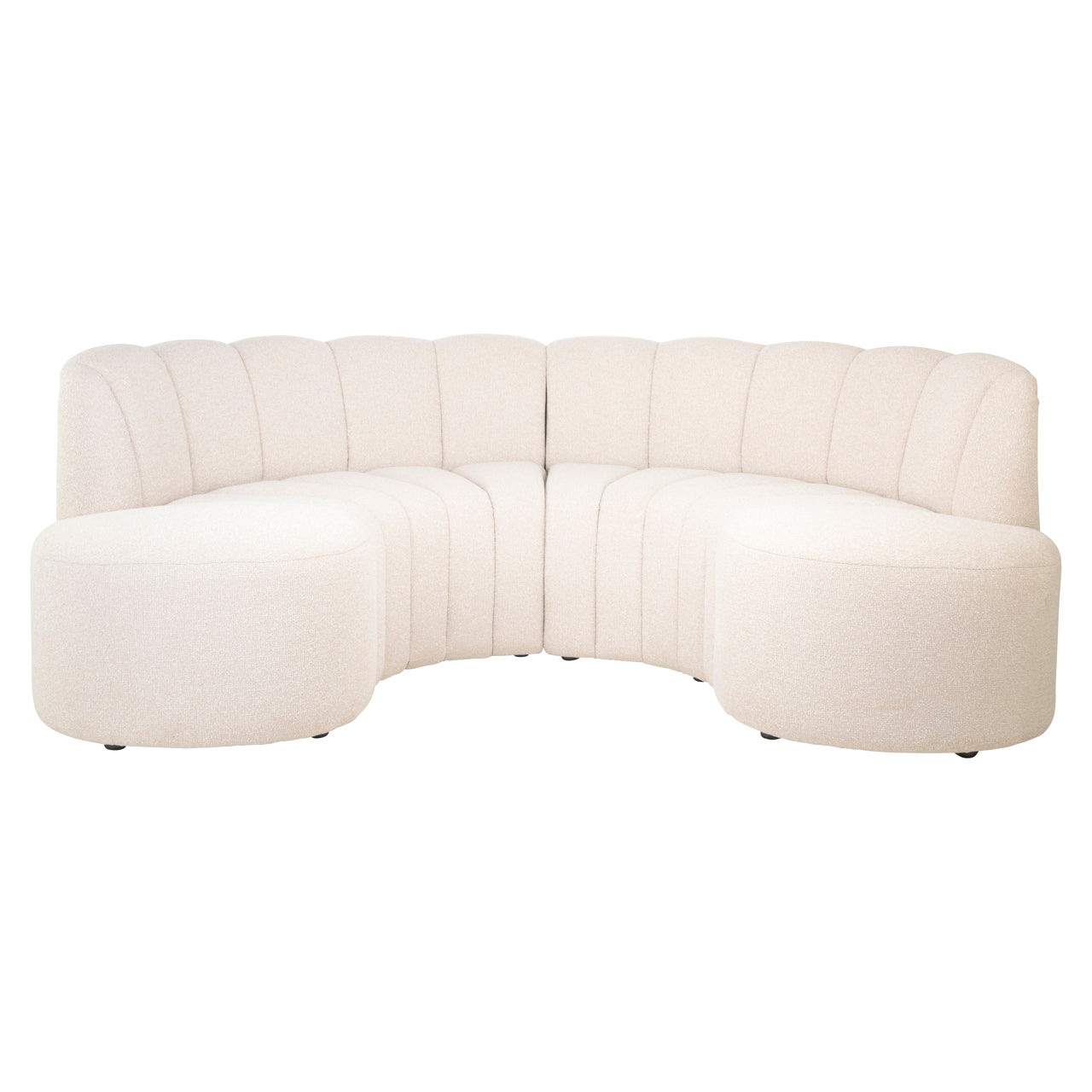 Dining bench Landmark lodge desert round - fully upholstered (Set of 2)
