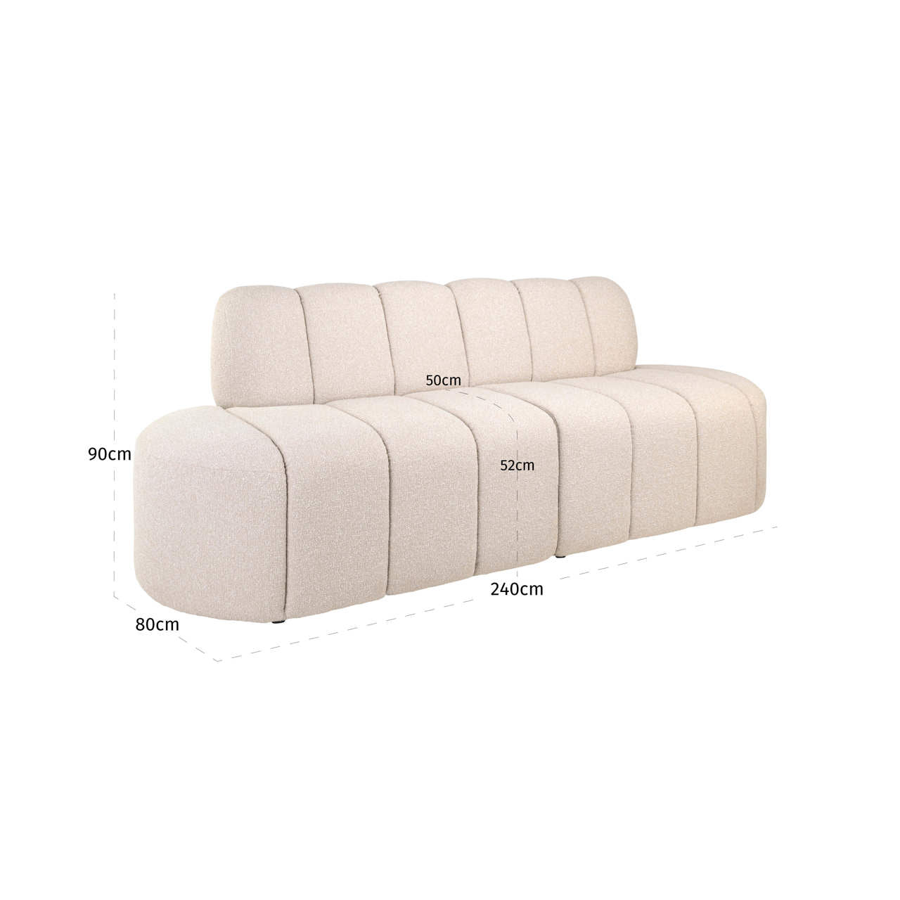 Dining bench Landmark lodge desert straight - fully upholstered (Set of 2)