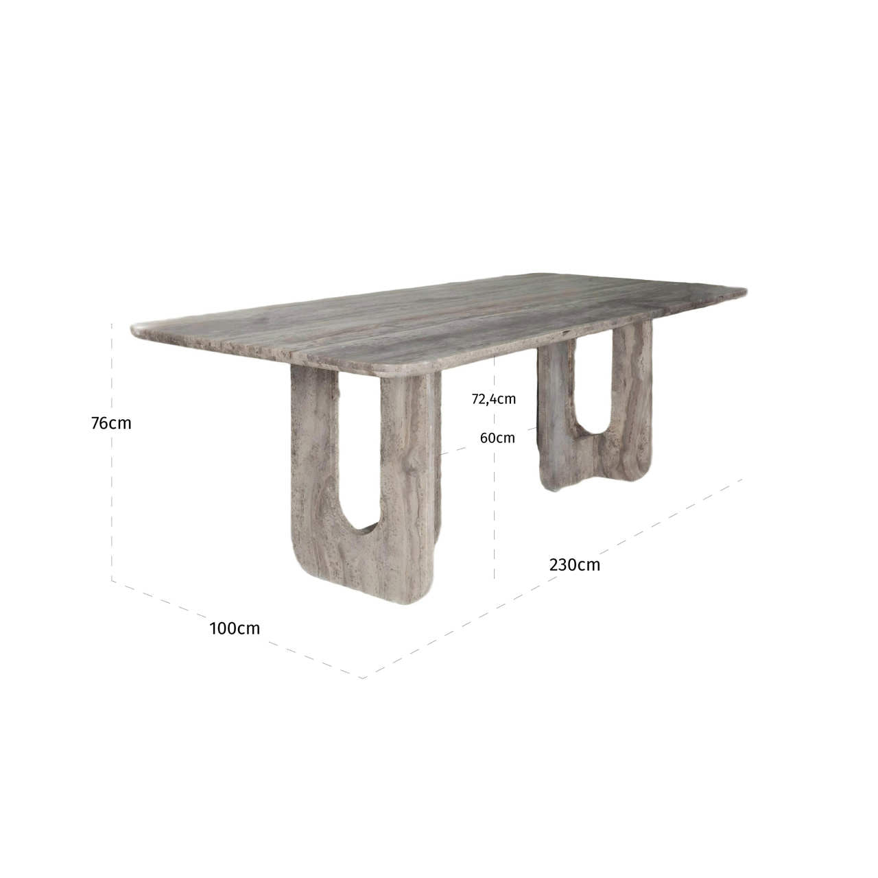 Dining table Westin grey 230
