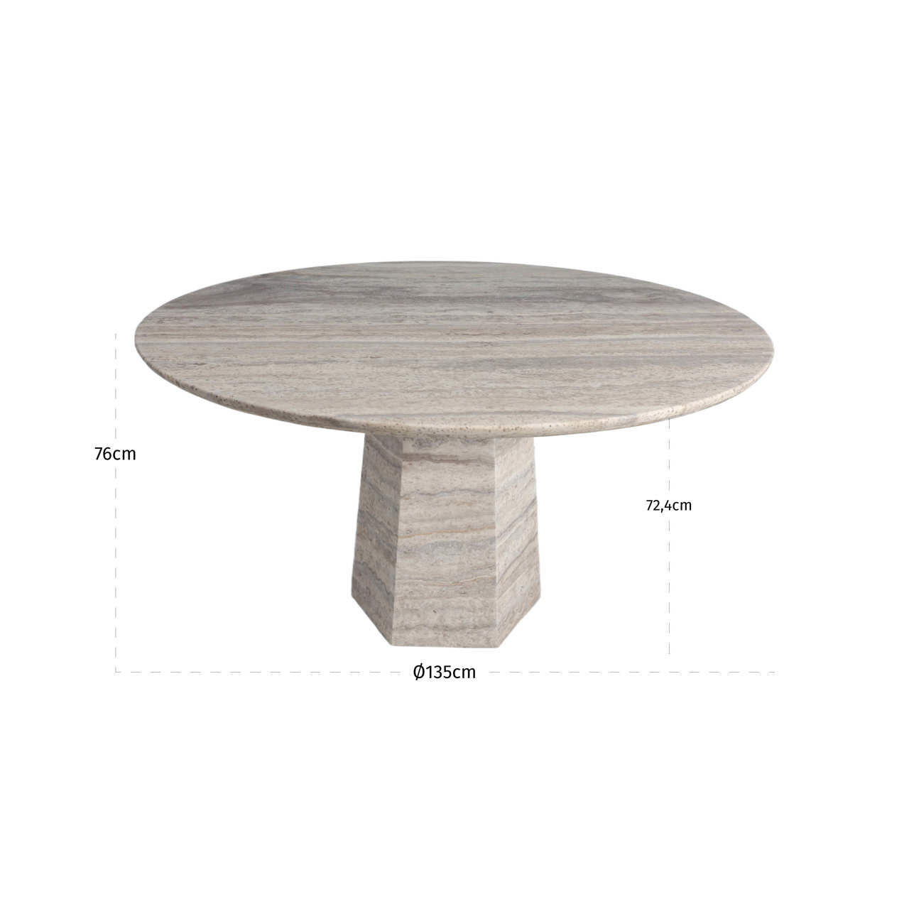 Dining table Westin grey 135Ø