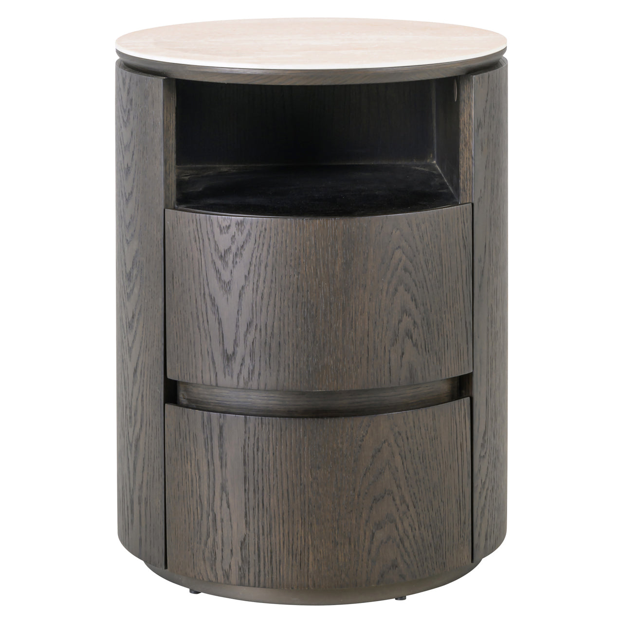 Nightstand Nando brown 2-drawers