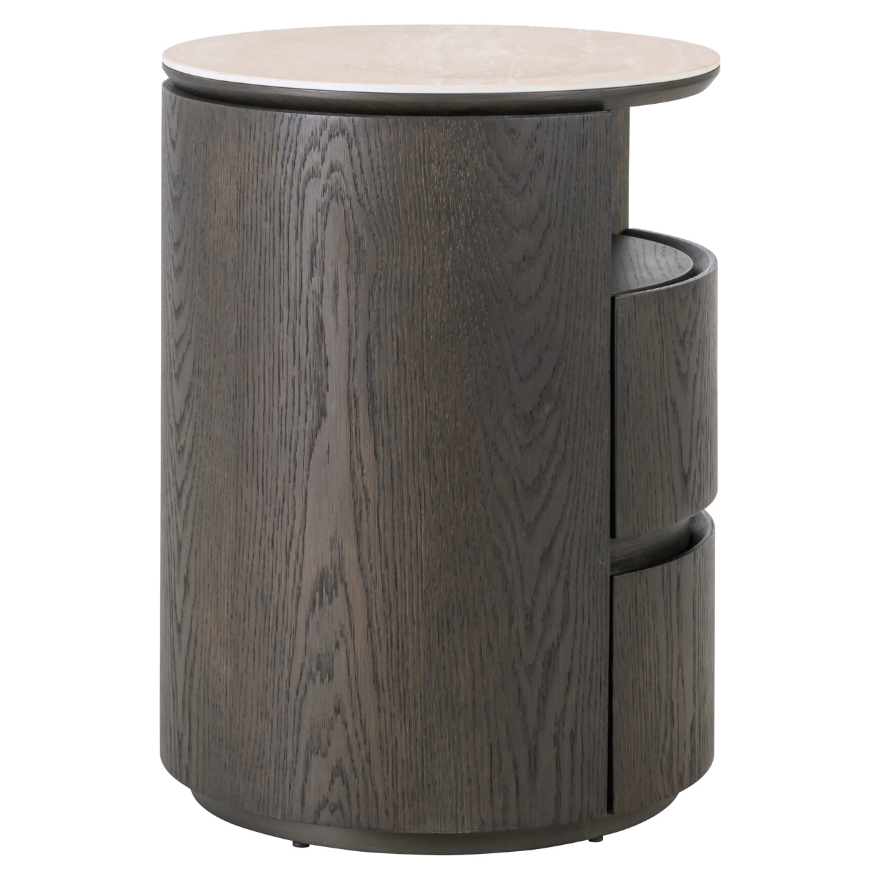 Nightstand Nando brown 2-drawers