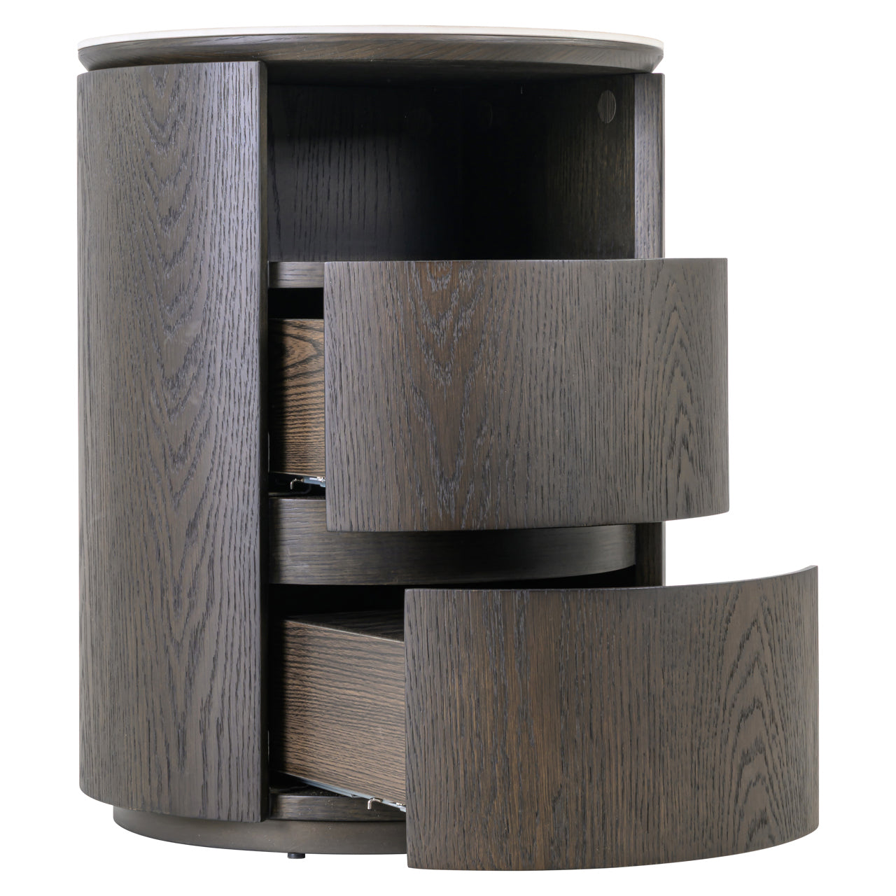 Nightstand Nando brown 2-drawers
