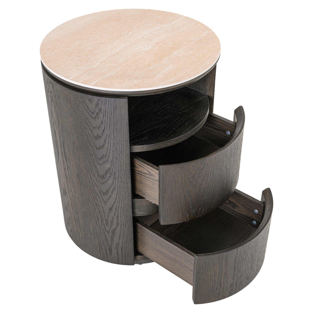 Nightstand Nando brown 2-drawers