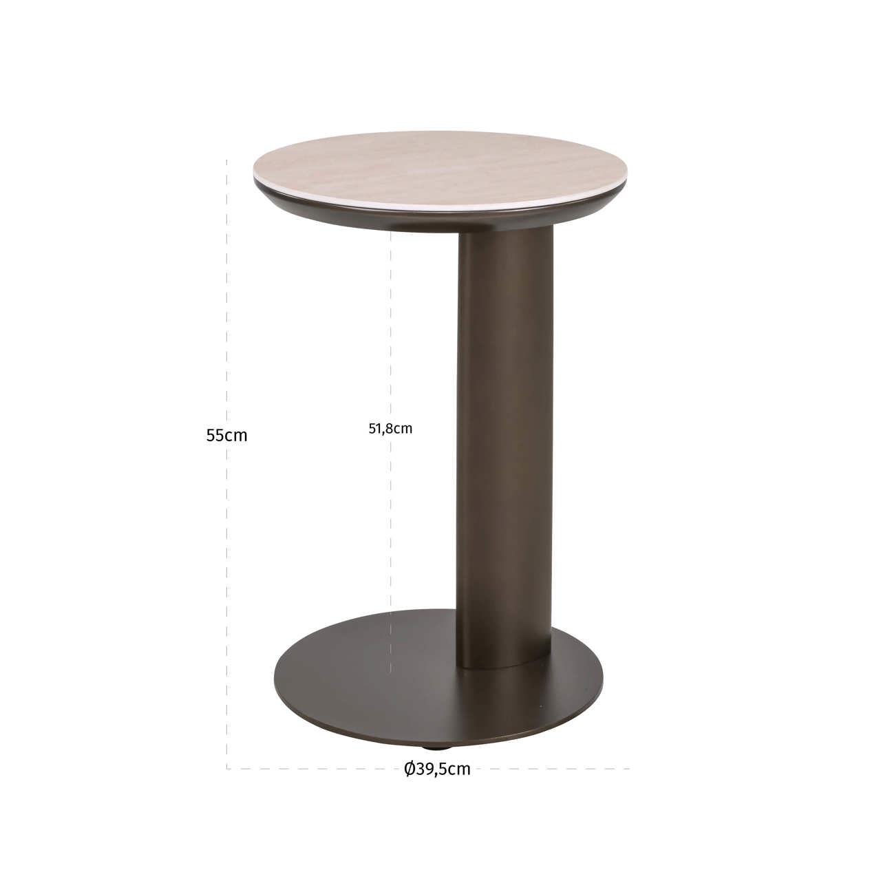 Sofa side table Ritz brown