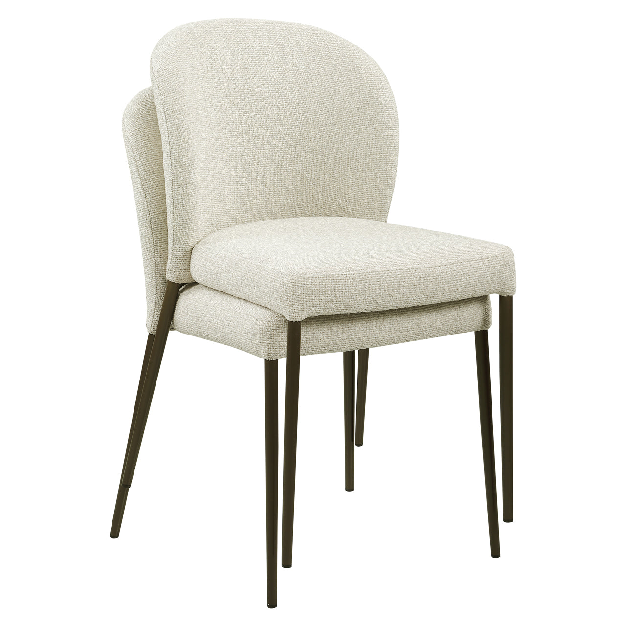 Dining chair Stacker  biscotti fire retardant (Set of 2)