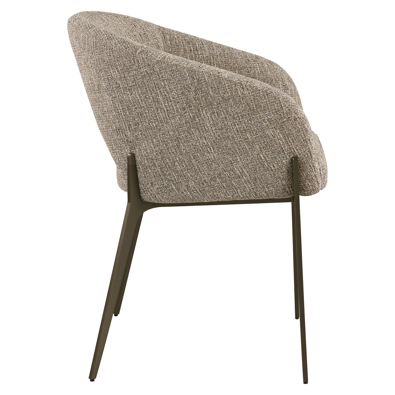 Dining chair Kenzi brown tweed