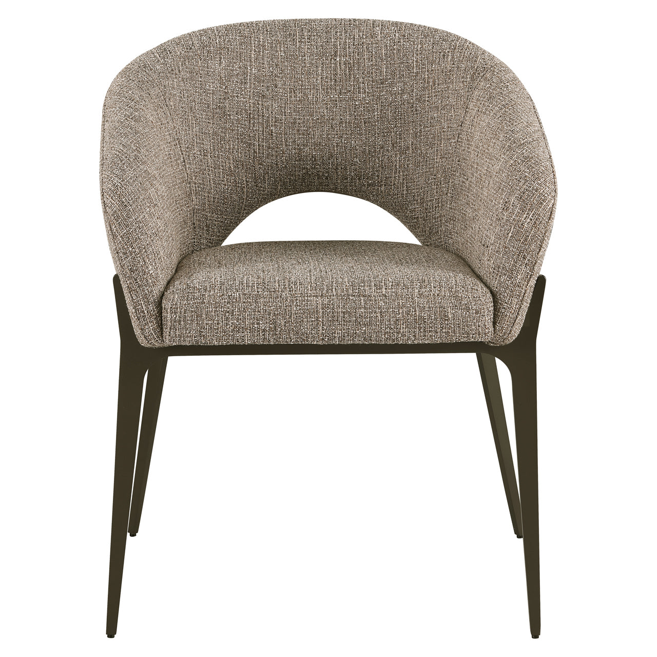Dining chair Kenzi brown tweed