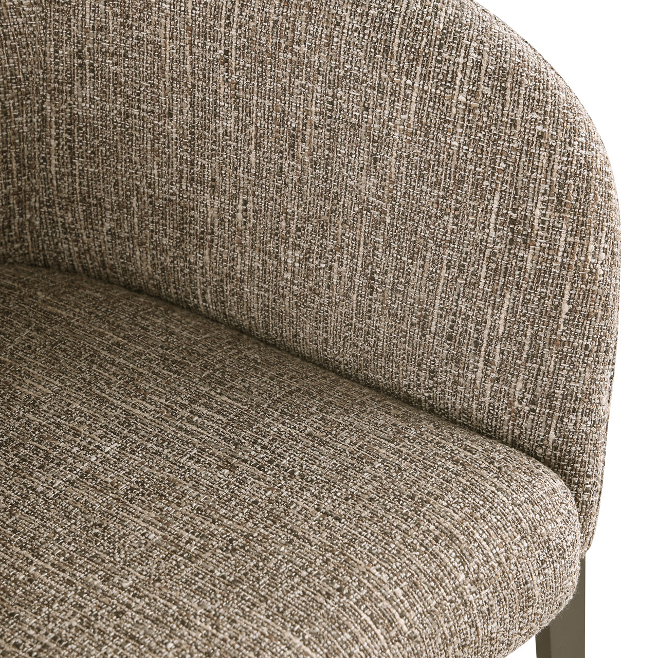 Dining chair Kenzi brown tweed