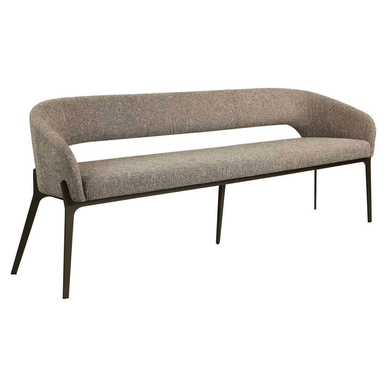 Dining bench Kenzi brown tweed