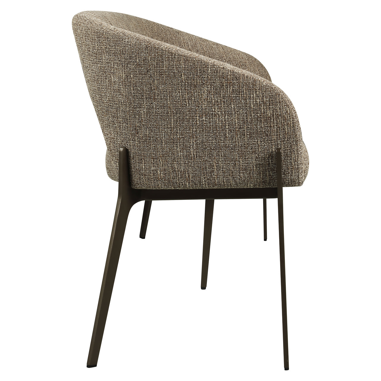 Dining bench Kenzi brown tweed